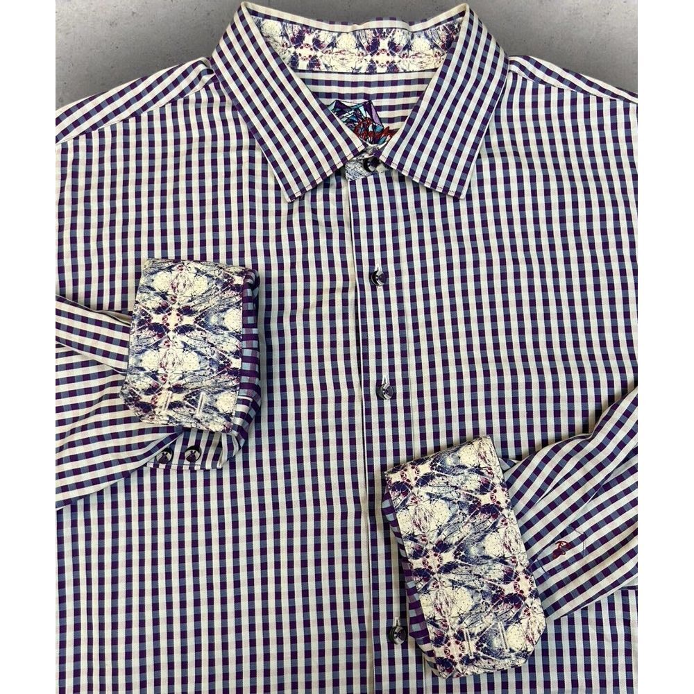 ROBERT GRAHAM CLASSIC FIT 2XL‎ CONTRAST LONG SLEEVE SHIRT BUTTON UP DRESS